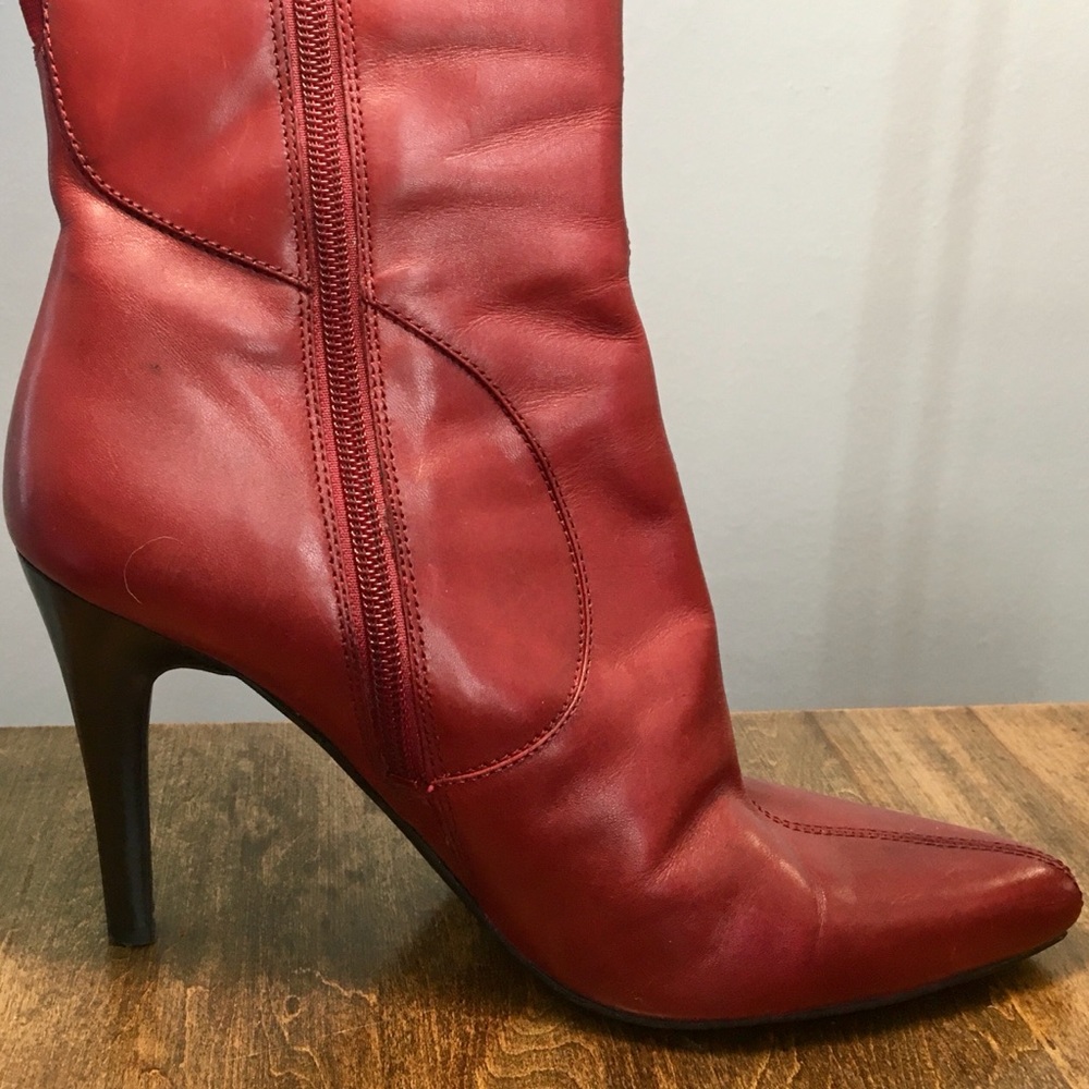 Nine West red booties